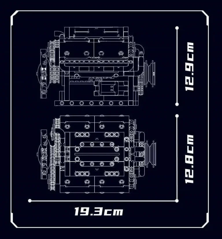 Set Kockica Motor V8, 552 Dijela 8
