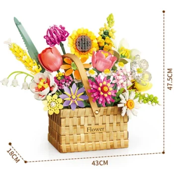 Set Kockica Proljetni Buket U Košari 1615 Dijelova 8+ 5