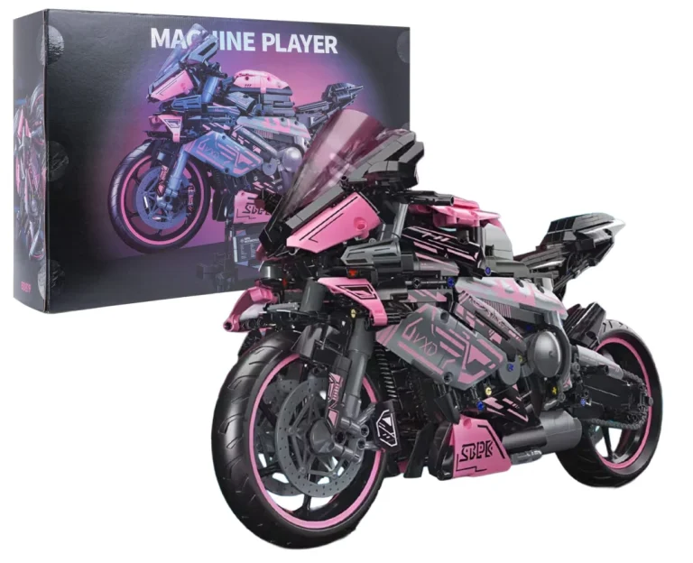 Set Kockica Ružičasti Motocikl Trkač, 2066 Dijelova 1