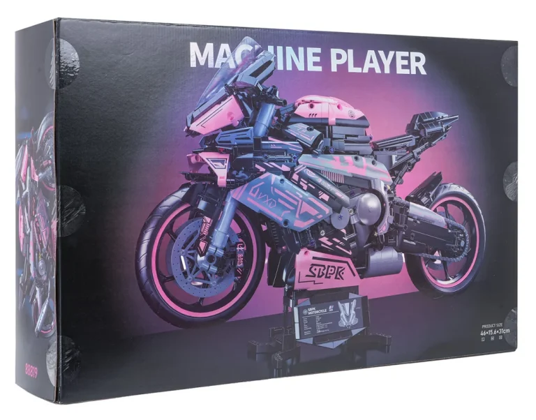 Set Kockica Ružičasti Motocikl Trkač, 2066 Dijelova 11