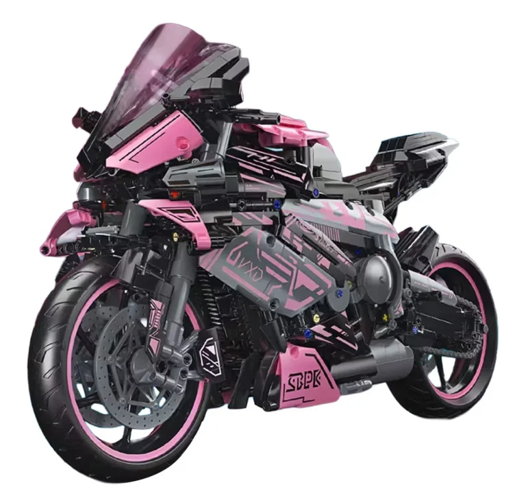 Set Kockica Ružičasti Motocikl Trkač, 2066 Dijelova 2