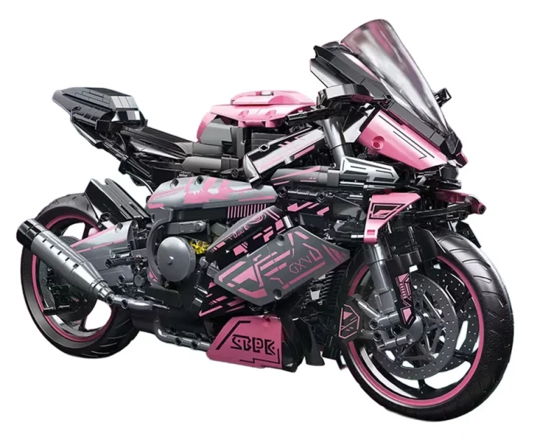 Set Kockica Ružičasti Motocikl Trkač, 2066 Dijelova 3