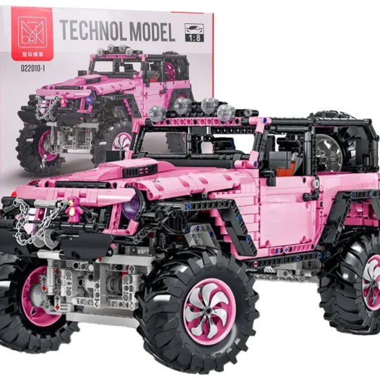 Set Kockica: Ružičasti Terenski Automobil 1:8, 2471 Dijelova 1