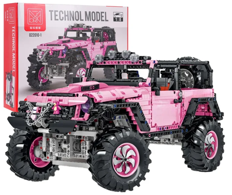 Set Kockica: Ružičasti Terenski Automobil 1:8, 2471 Dijelova 1