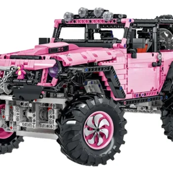 Set Kockica: Ružičasti Terenski Automobil 1:8, 2471 Dijelova 2