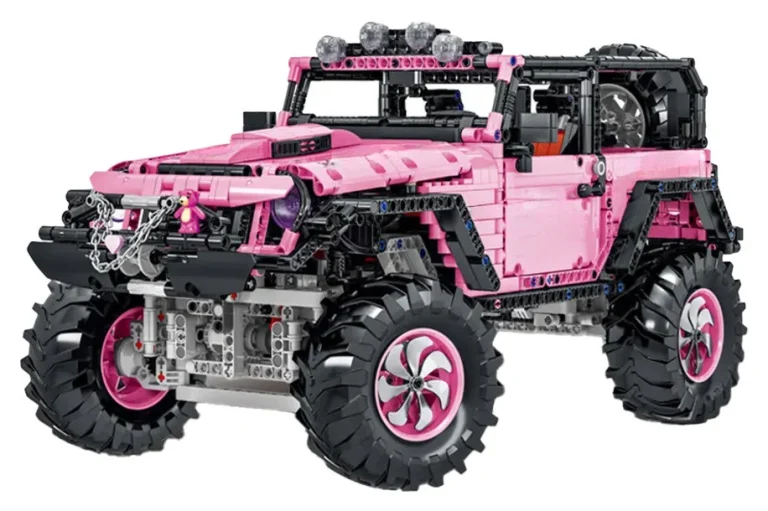 Set Kockica: Ružičasti Terenski Automobil 1:8, 2471 Dijelova 2