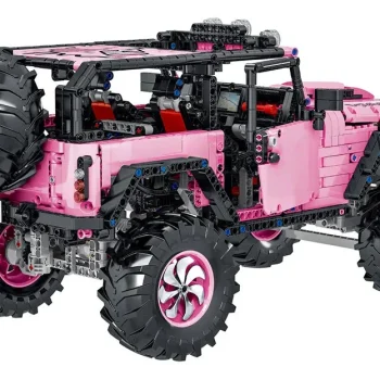 Set Kockica: Ružičasti Terenski Automobil 1:8, 2471 Dijelova 3