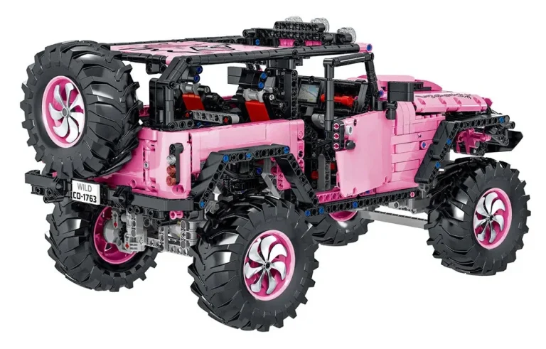 Set Kockica: Ružičasti Terenski Automobil 1:8, 2471 Dijelova 3