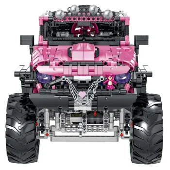 Set Kockica: Ružičasti Terenski Automobil 1:8, 2471 Dijelova 4