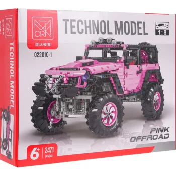 Set Kockica: Ružičasti Terenski Automobil 1:8, 2471 Dijelova 6