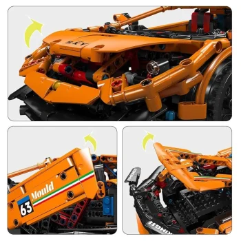 Set Kockica Sportski Auto Narančasti 1620 Dijelova 8+ 6