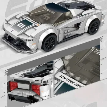 Set Kockica: Sportski Automobil Rc Sivi 3