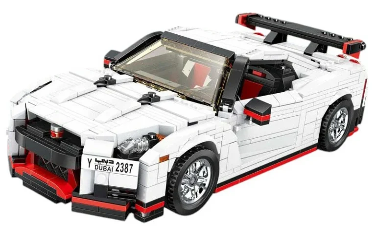 Set Kockica Sportski Automobil Bijeli 1034 Dijela 4