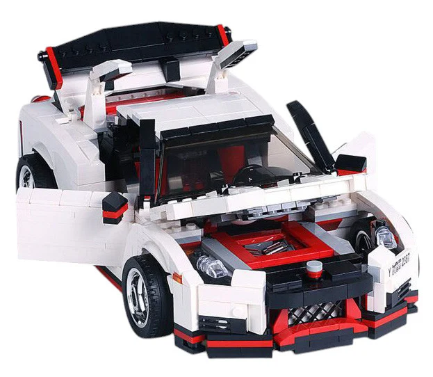 Set Kockica Sportski Automobil Bijeli 1034 Dijela 5