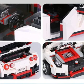 Set Kockica Sportski Automobil Bijeli 1034 Dijela 6