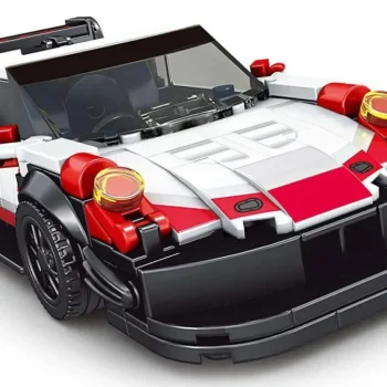 Set Kockica Sportski Automobil Bijeli 349 Dijelova 2