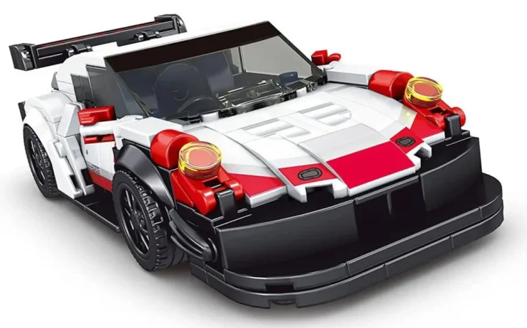 Set Kockica Sportski Automobil Bijeli 349 Dijelova 2