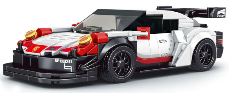 Set Kockica Sportski Automobil Bijeli 349 Dijelova 4