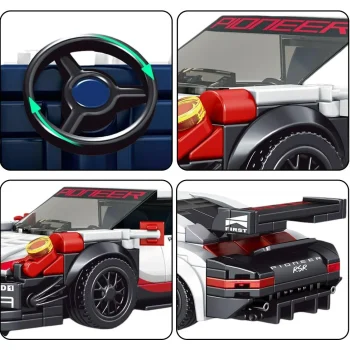 Set Kockica Sportski Automobil Bijeli 349 Dijelova 8