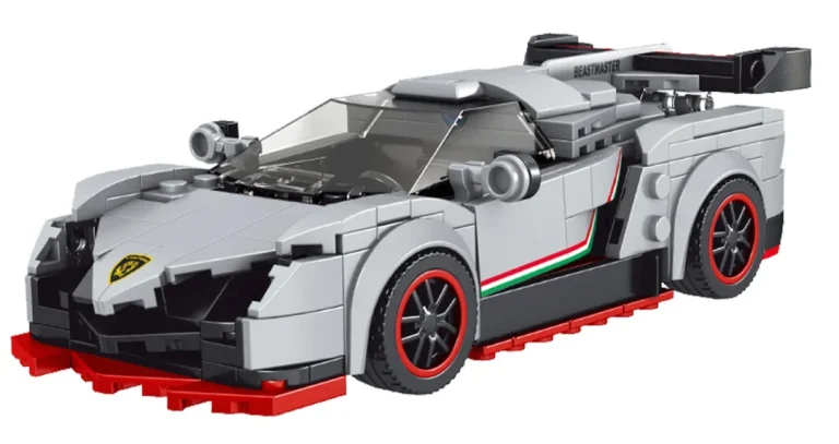 Set Kockica Sportski Automobil Bijeli 398 Dijelova 2