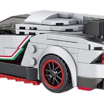 Set Kockica Sportski Automobil Bijeli 398 Dijelova 3