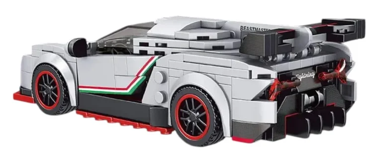Set Kockica Sportski Automobil Bijeli 398 Dijelova 3