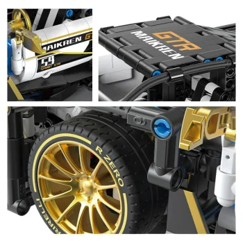 Set Kockica: Sportski Automobil Bijelo Crni 1:14, 1242 Dijelova 8
