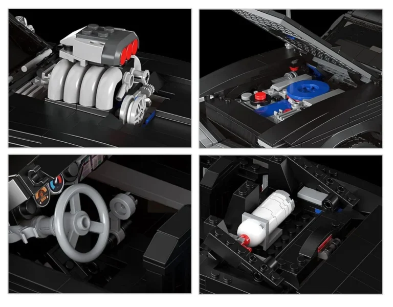 Set Kockica: Sportski Automobil Crni 1:12, 1439 Dijelova 6