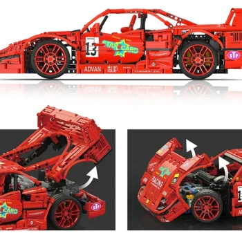 Set Kockica Sportski Automobil Crveni 1:10 2688 Dijelova 10