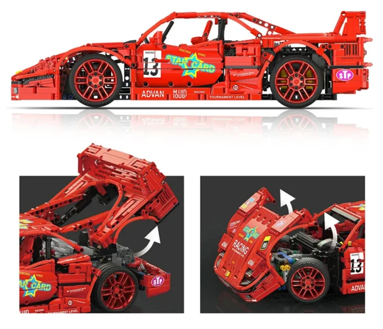 Set Kockica Sportski Automobil Crveni 1:10 2688 Dijelova 10