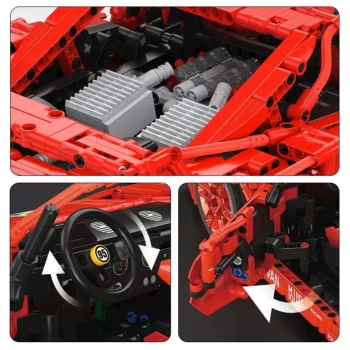 Set Kockica Sportski Automobil Crveni 1:10 2688 Dijelova 11