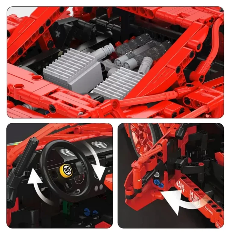 Set Kockica Sportski Automobil Crveni 1:10 2688 Dijelova 11