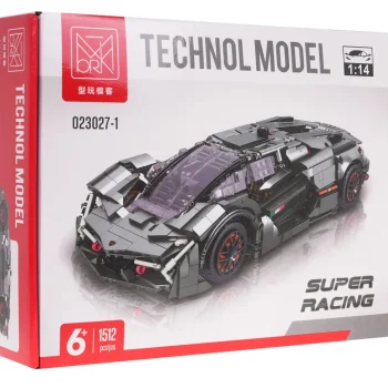 Set Kockica: Sportski Automobil Sivi Super Racing 1:14, 1512 Dijelova 14