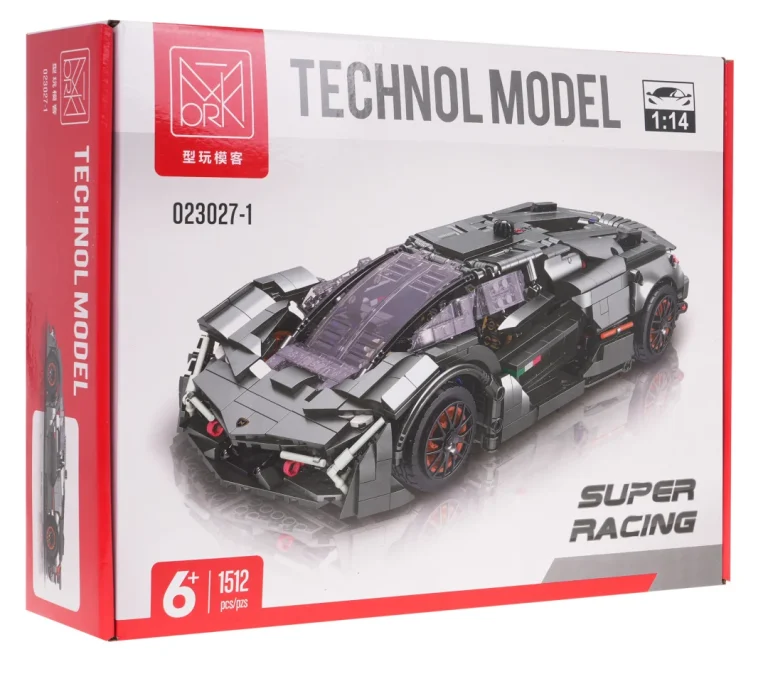 Set Kockica: Sportski Automobil Sivi Super Racing 1:14, 1512 Dijelova 14