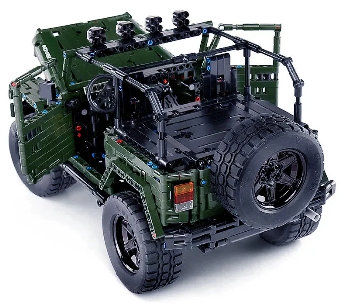 Set Kockica Terenski Automobil Zeleni 1:10 2078 Dijelova 3