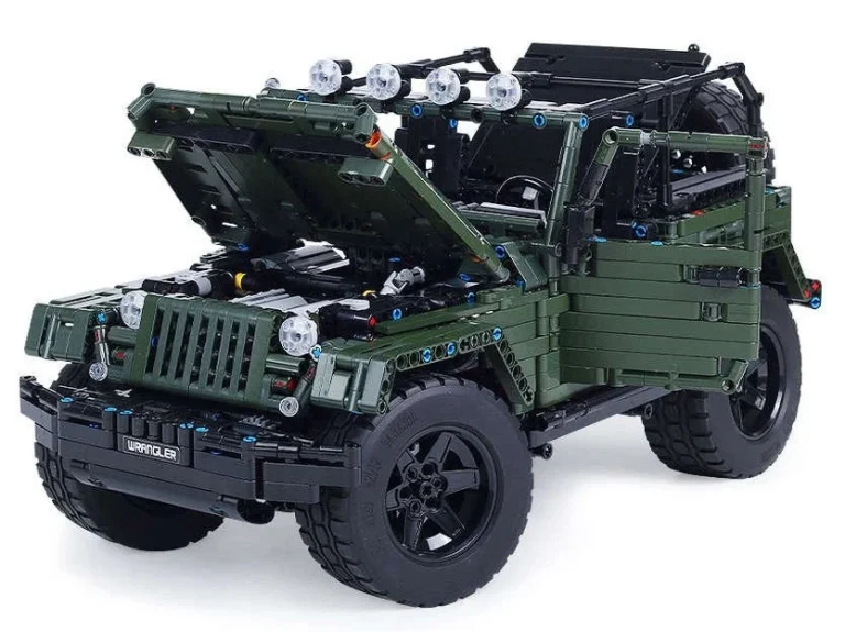 Set Kockica Terenski Automobil Zeleni 1:10 2078 Dijelova 4