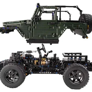 Set Kockica Terenski Automobil Zeleni 1:10 2078 Dijelova 6