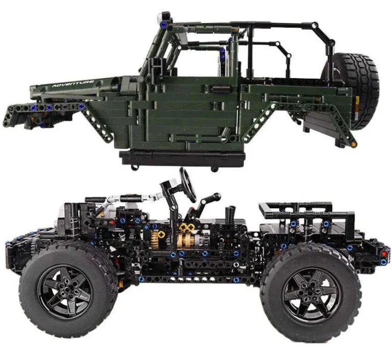 Set Kockica Terenski Automobil Zeleni 1:10 2078 Dijelova 6
