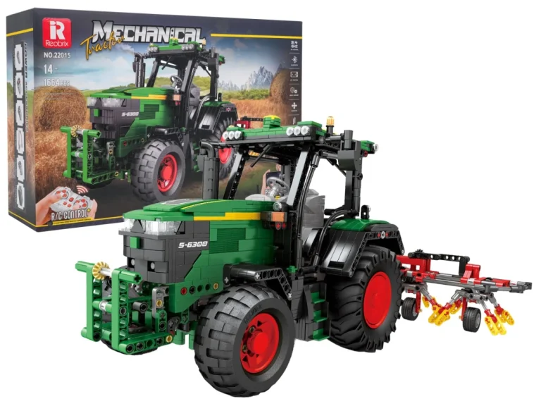 Set Kockica Traktor Zeleni Rc + Pribor 1664 Dijela 14+ 1