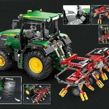 Set Kockica Traktor Zeleni Rc + Pribor 1664 Dijela 14+ 6