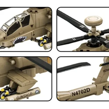 Set Kockica Vojni Helikopter, 255 Dijelova 3