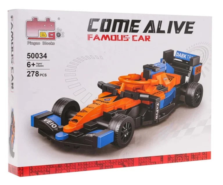 Set Kockica Za Automobil F1 Narančasti, 278 Dijelova 4