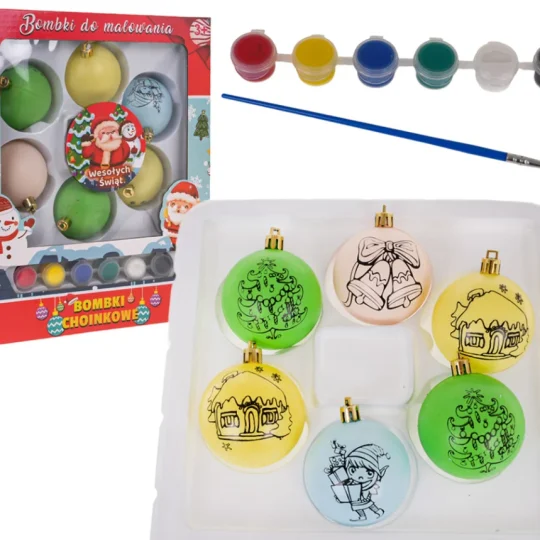 Set Kuglica Za Božićno Drvce Za Oslikavanje Ø 7 Cm 6 Kom 1