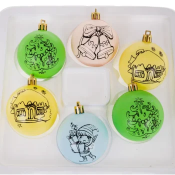 Set Kuglica Za Božićno Drvce Za Oslikavanje Ø 7 Cm 6 Kom 2