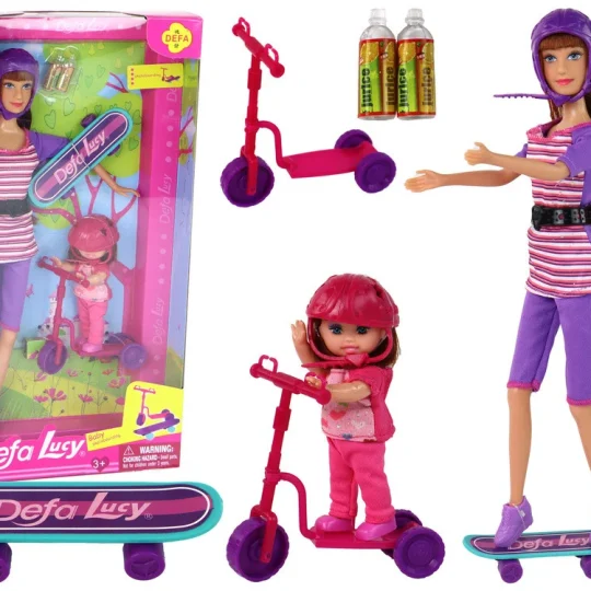Set Lutaka Lucy S Romobilom, Skateboardom I Kacigama 1