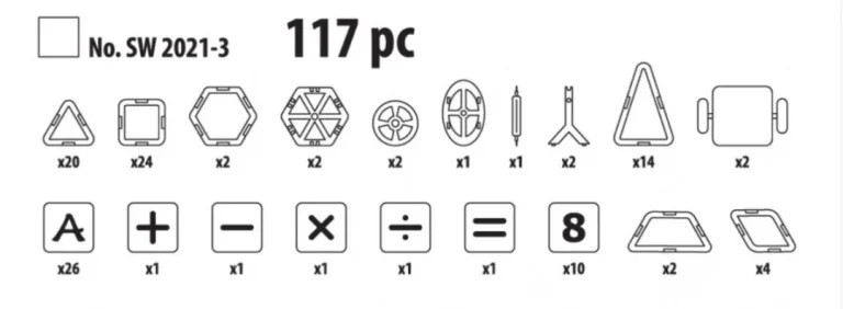 Set Magnetskih Blokova 117 Dijelova 8