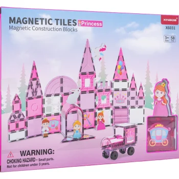 Set Magnetskih Blokova Ružičasti Dvorac Princeze 58 Komada 5