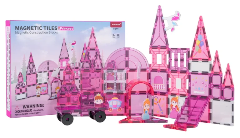 Set Magnetskih Blokova Ružičasti Dvorac Princeze 58 Komada 6