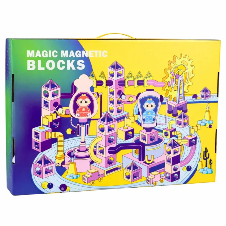 Set Magnetskih Blokova S Kugličnim Tračnicama I Kotačem Za Mlin 118 Komada 4