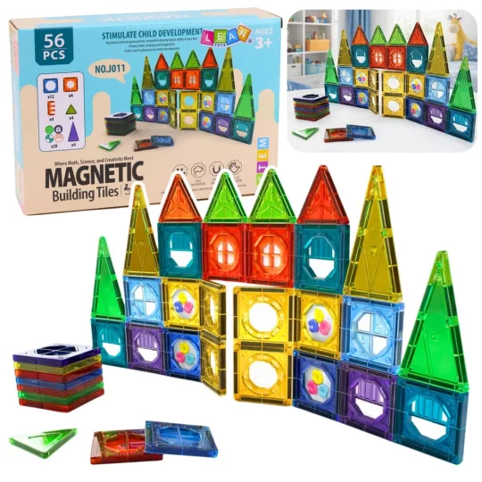 Set Magnetskih Građevinskih Blokova 3d Prozori U Boji 56 Komada 1